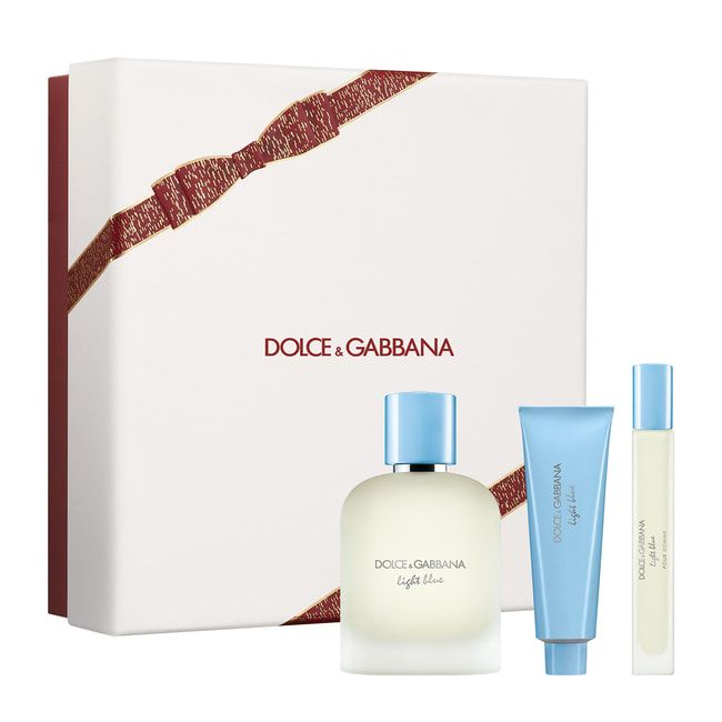 Estuche Dolce Gabbana Light Blue Hombre 3Pz Perfume 125ml + Mini 10ml + Shower Gel 50ml