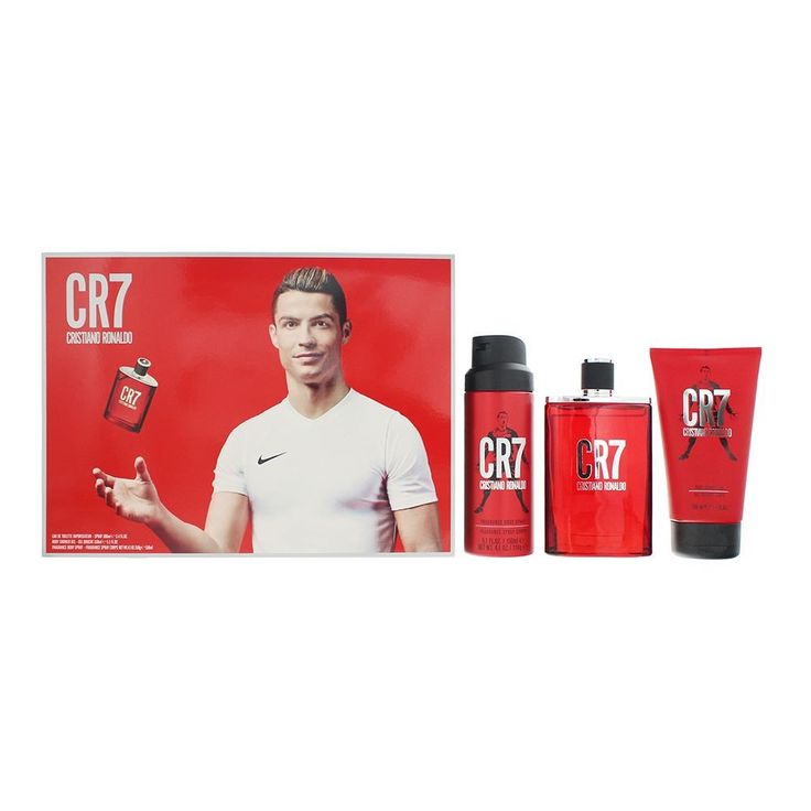 Estuche Cristiano Ronaldo CR7 Hombre 3pzs 100ml EDT + Gel de Baño + Splash