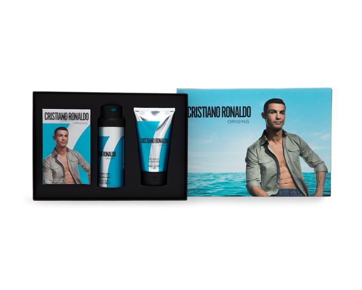 Estuche CR7 Origins EDT 100 ml + Gel de Ducha 150 ml + Desodorante Body Spray 150 ml