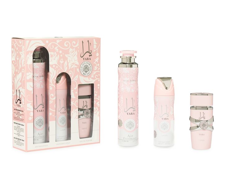 Estuche Lattafa Yara Mujer 3pzs 100ml EDP + Perfume Spray + Hair Mist