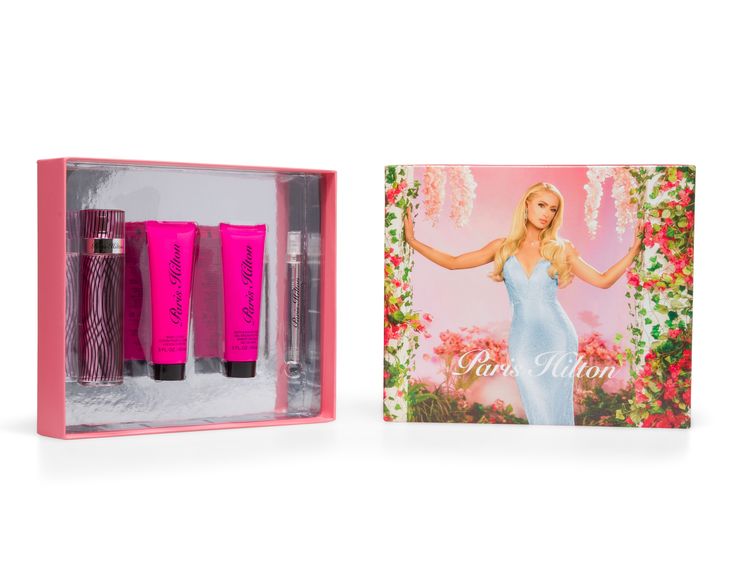 Estuche Paris Hilton By Paris Mujer EDT 4Pz Perfume 100ml / Perfume Mini 10ml / Gel De Ducha 90ml/ Crema Corporal 90ml