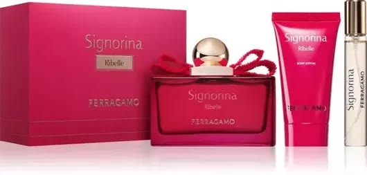Estuche Salvatorre Ferragamo Signorina Ribelle EDP 100ml + Body Lotion + 15ml EDP