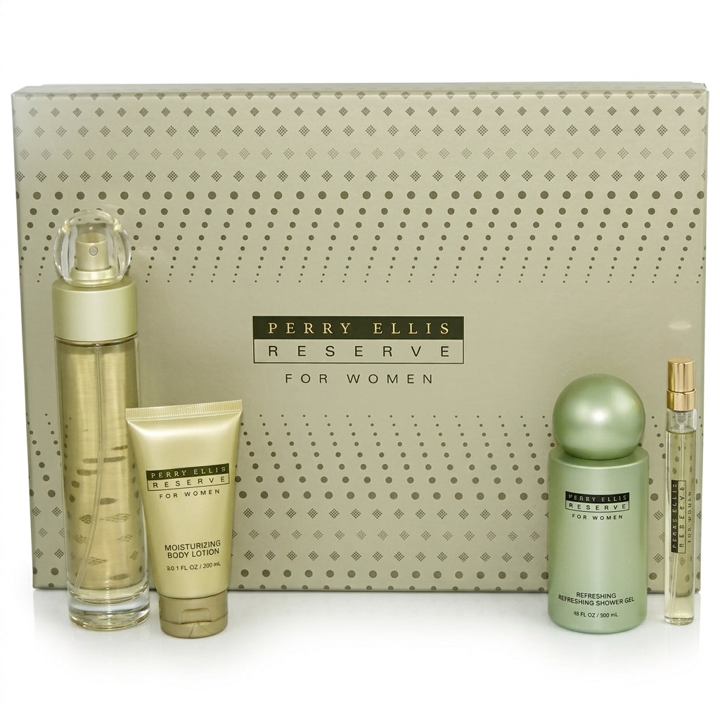 Estuche Perry Ellis Reserva Mujer 100ml 3pzs 100ml EDT + 7.5ml + Crema