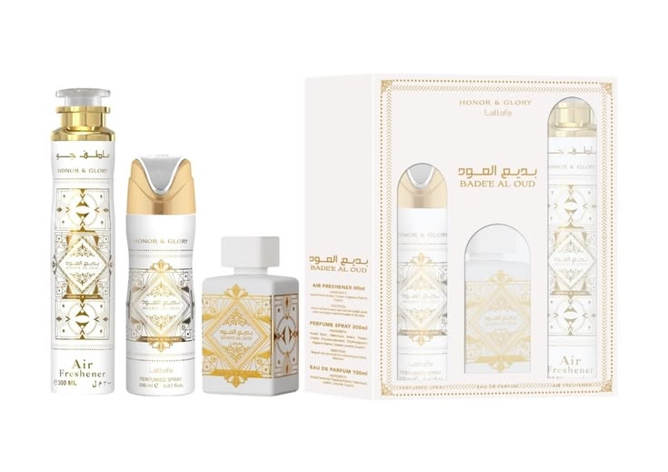 Lattafa Badee Al Oud Honor & Glory 3pzs EDP -  Spray Corporal - Air Freshener