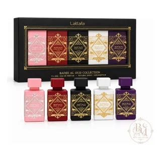 Estuche Lattafa Miniatura By Oud For Glory Edt 5Pz Amethyst 5ml / Honor 5ml / Sublime 5ml / Noble Blush 5ml
