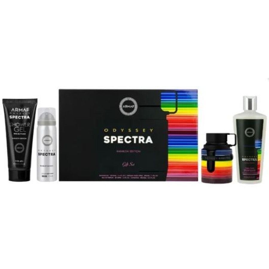 Estuche Armaf Odyssey Spectra Unisex EDP 4Pz Perfume 100ml / Gel De Ducha / Aerosol / Shampoo