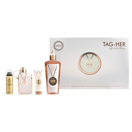 Estuche Armaf Tag Her Mujer 4pz Perfume 100ML/body spray 250ML/Crema 100ML /Desodorante 50ML