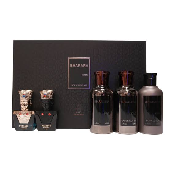 Estuche Bharara King 100ml EDP + 10ml Pharaoh I + 10ml Pharaoh + After Shave + Gel