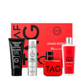 Estuche Armaf Tag Uomo Rosso 4pzs 100ml EDP + Spray + Shampoo + Gel